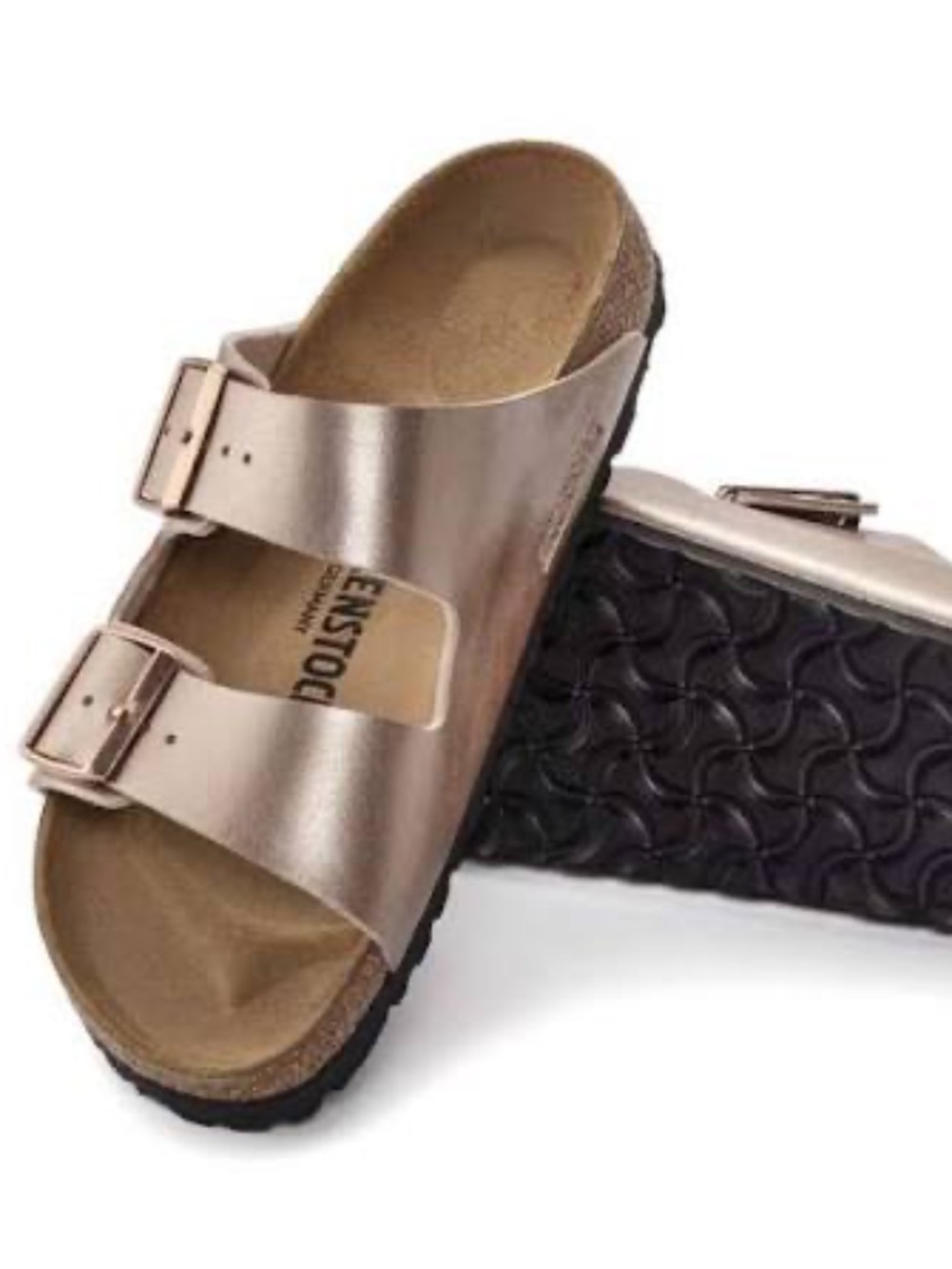 Birkenstock Women's Arizona Birko-Flor Sandals Copper/RoseGold
